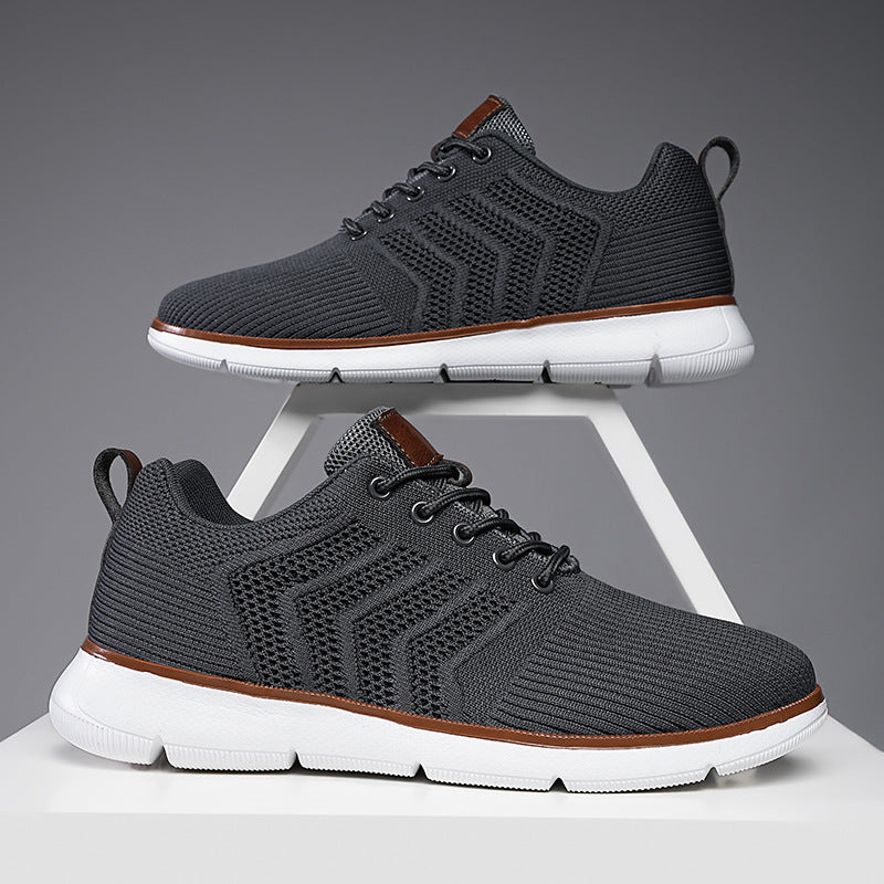Men's Casual Lace-Up Mesh Walking Sneakers