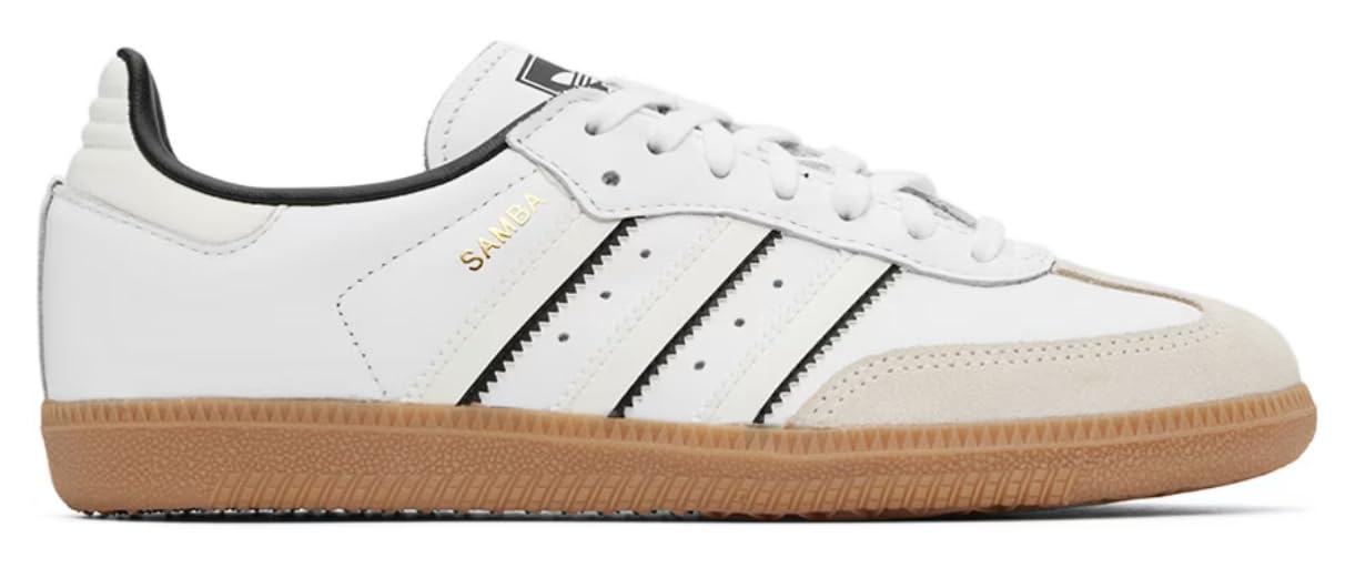 adidas Samba OG Big Kid (Double White Black 4.5)