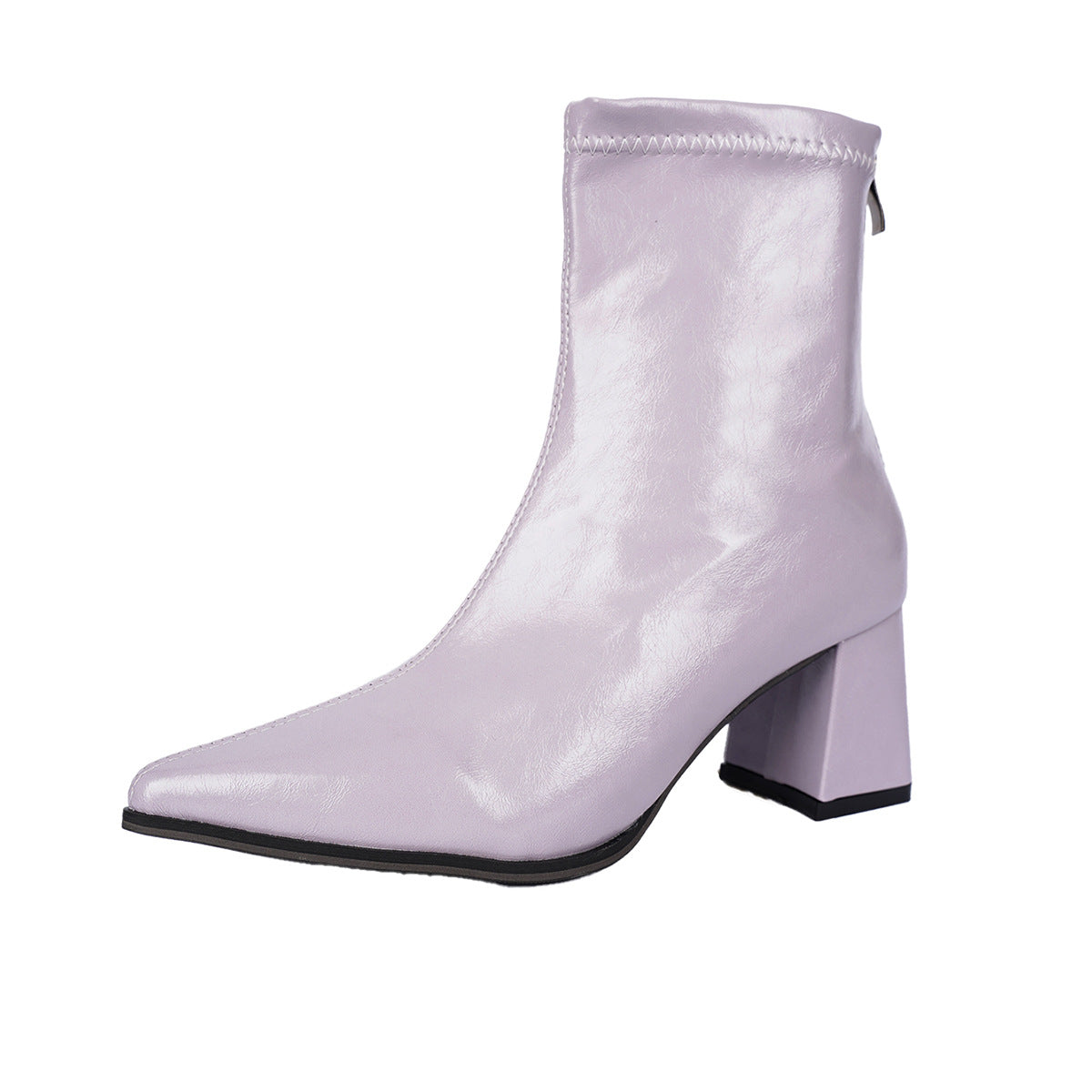 Western-style Pointed-toe Ankle Boots For Women