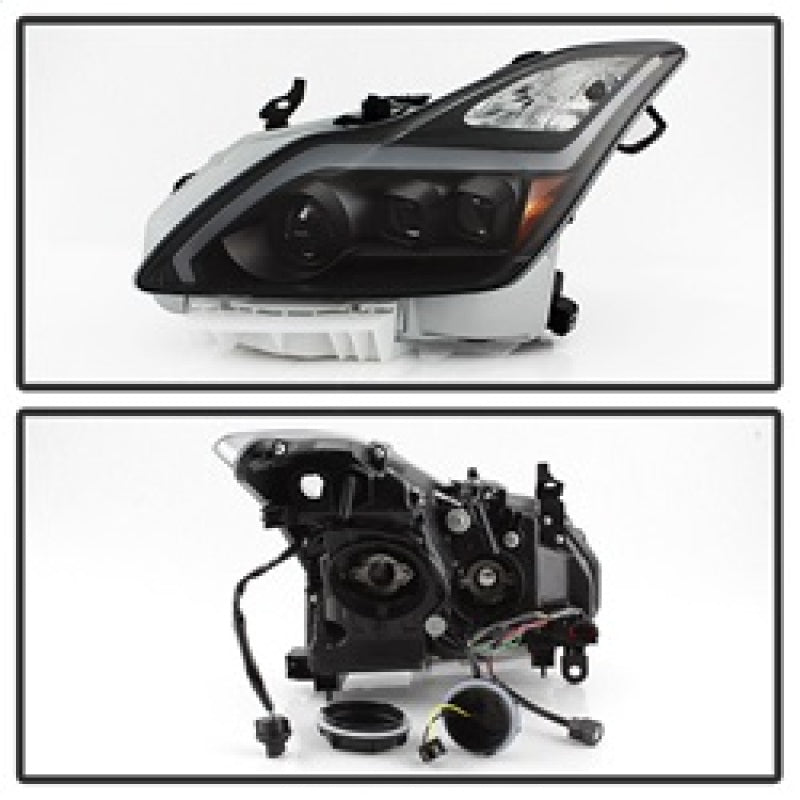 xTune Infiniti G37 Coupé (sin AFS) 08-15 Faros Proyector - Negros PRO-JH-IG3708-2D-LB-BK