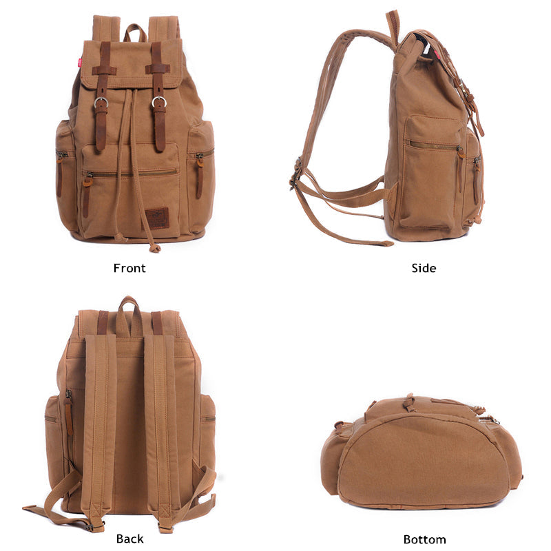 Canvas Backpack 15.6 Inches Large Capacity