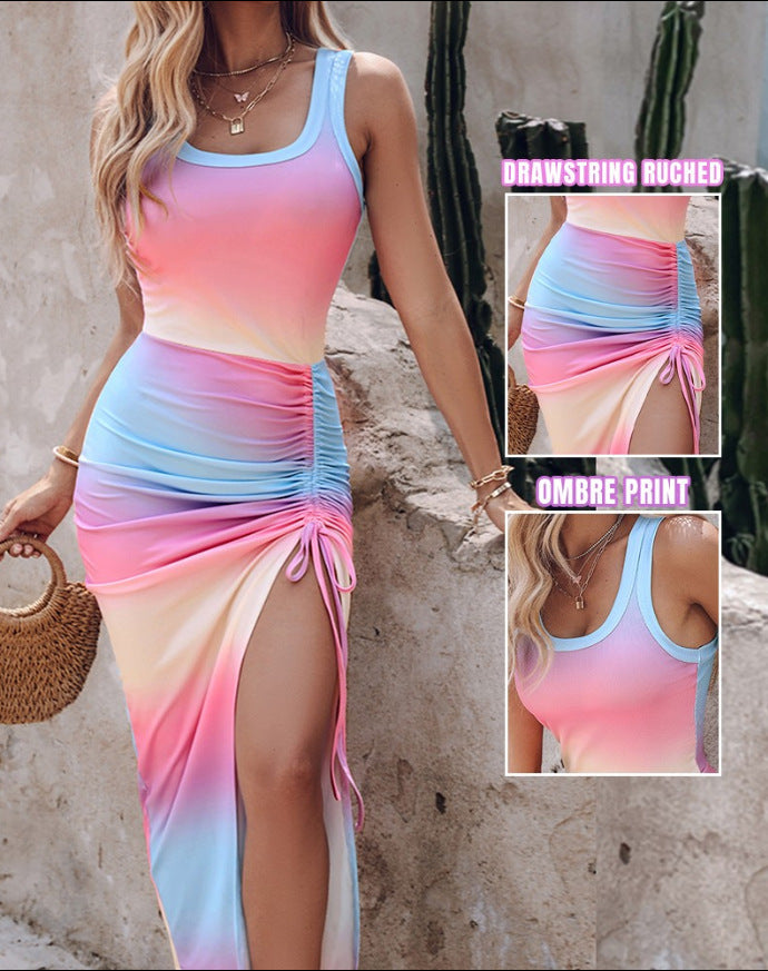 Vestido entallado sin mangas para mujer