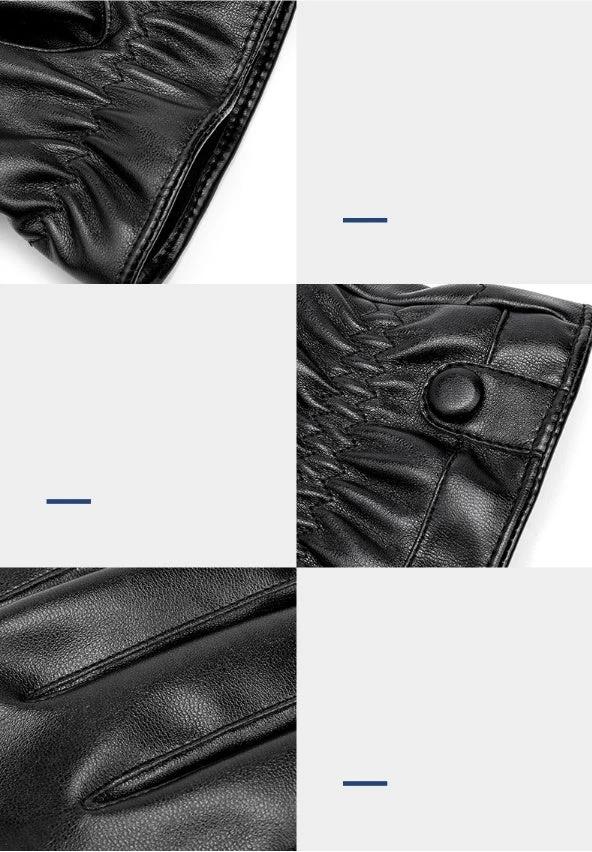 Men's PU Leather Warm Gloves