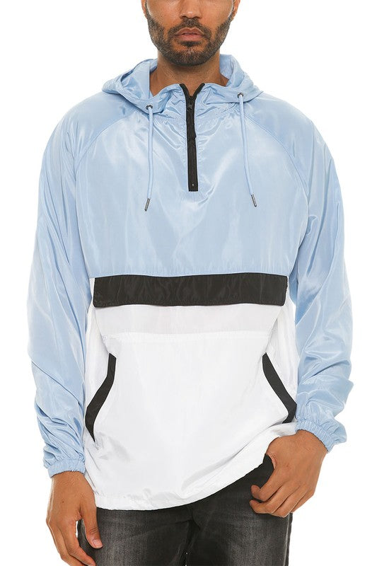 Chaqueta Anorak Rompevientos con Bloques de Color
