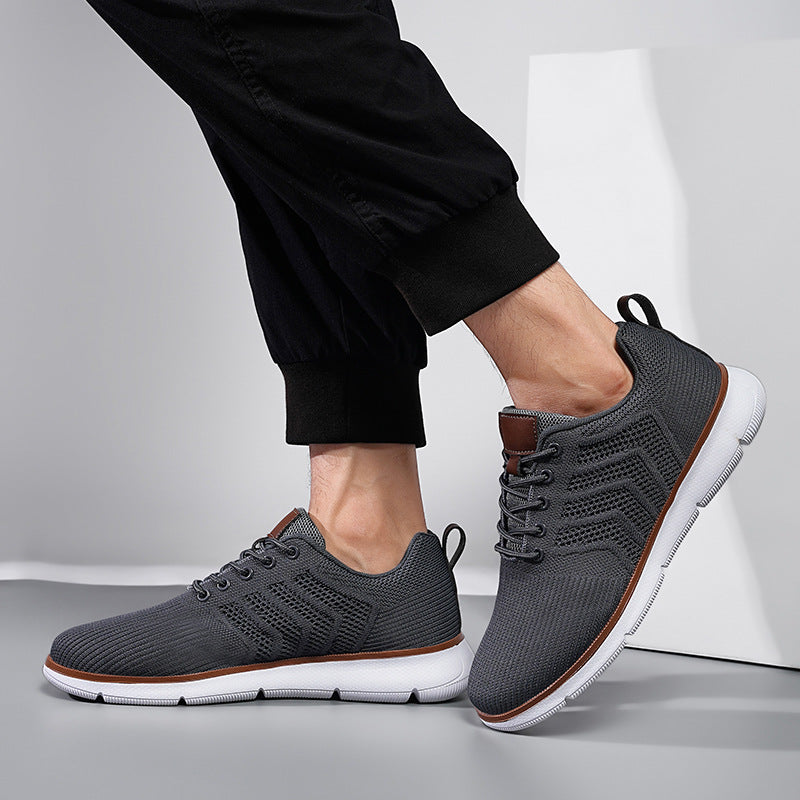 Men's Casual Lace-Up Mesh Walking Sneakers