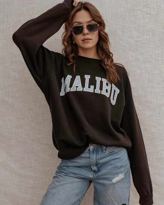 Jersey de mujer, corte holgado, casual, cuello redondo