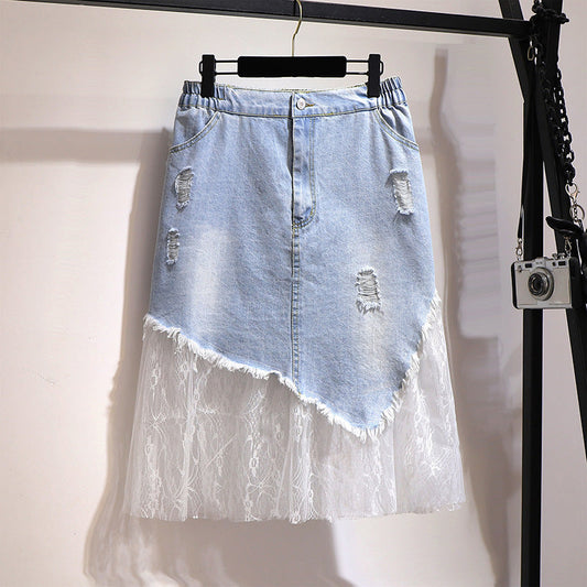 Women's High Waist Denim Summer Skirt Bag