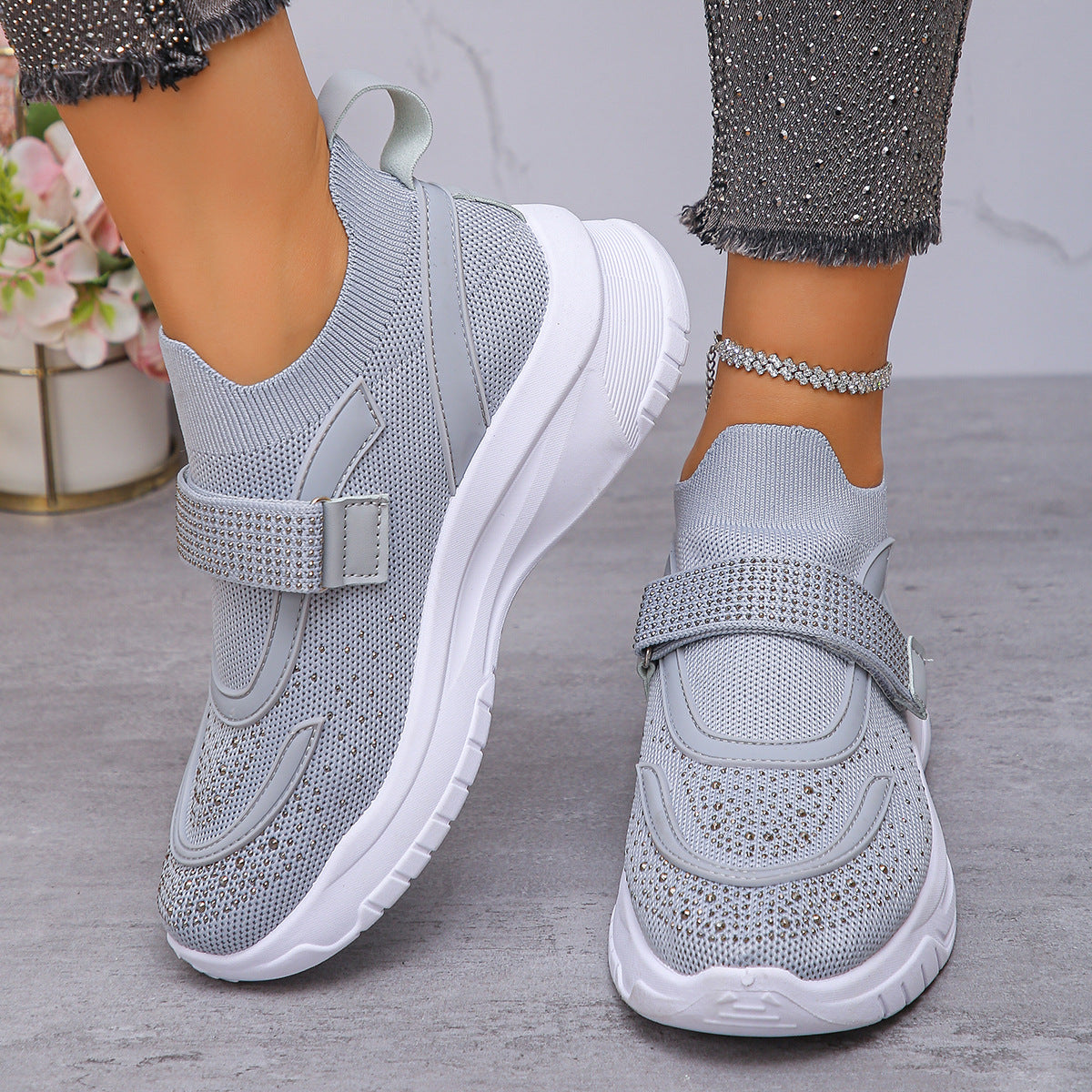 Deep-soled Breathable Wedge Sneakers For Women