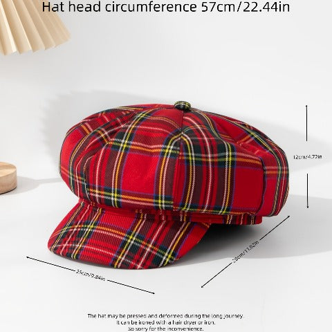 Sombrero octogonal ligero estilo retro británico