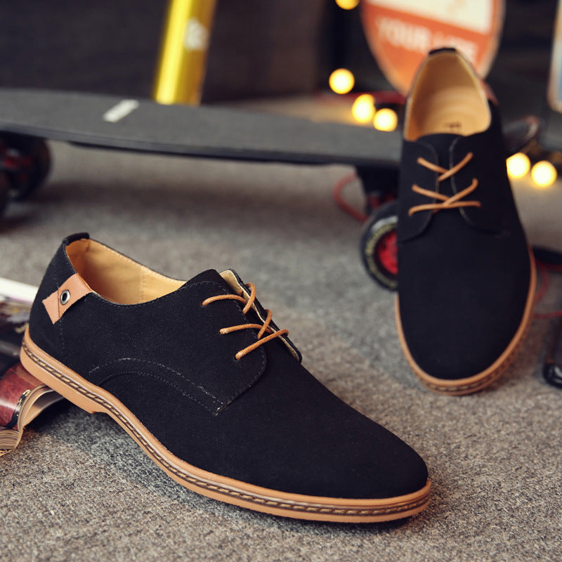 Men's Suede Derby Flats
