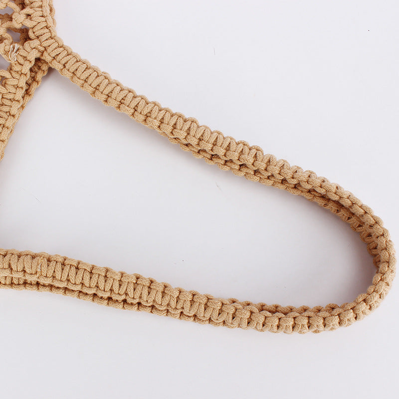 New Simple Handmade Woven Bag Made Of Cotton Rope