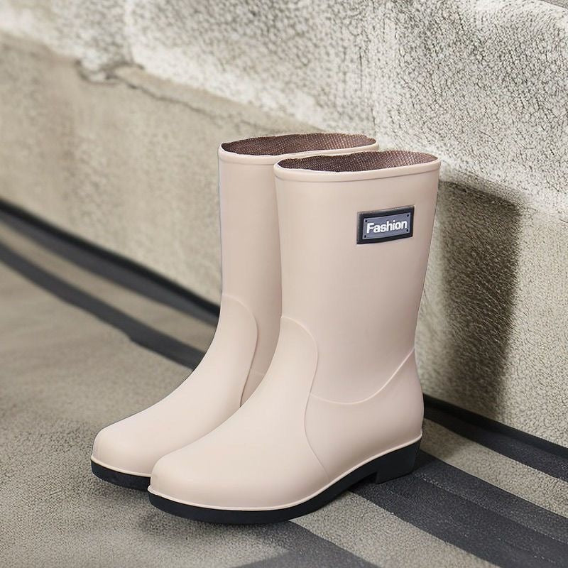 Women's Non-slip Mid-calf Soft Bottom Rain Boots