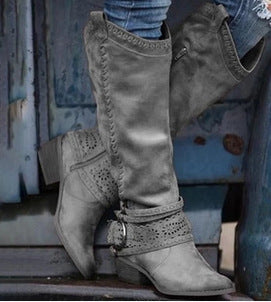 Women's Martin Style Mid-Calf Boots