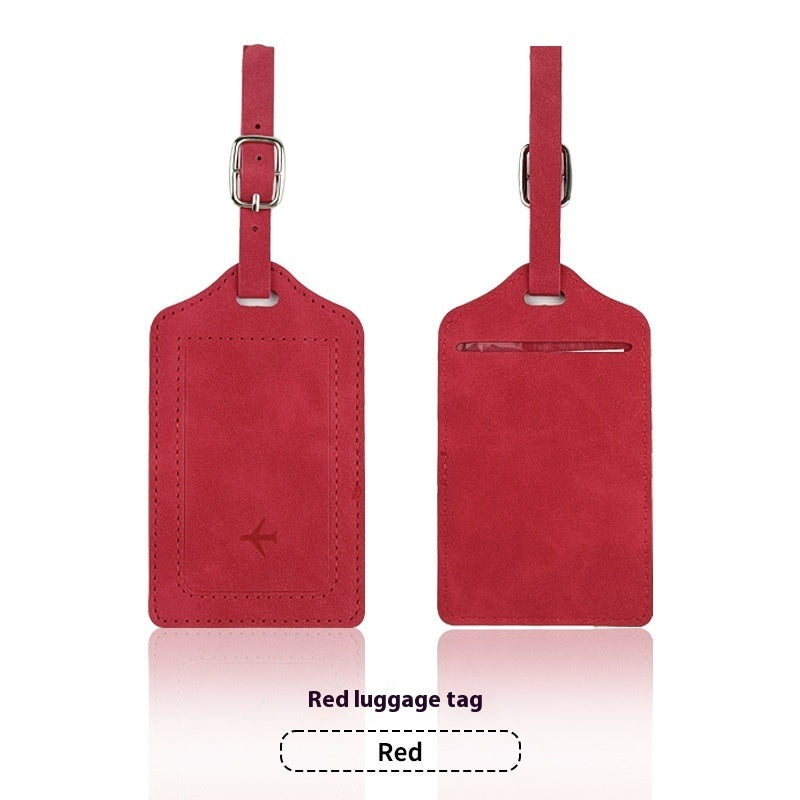 PU Leather Anti-magnetic Passport Holder Luggage Tag Suit