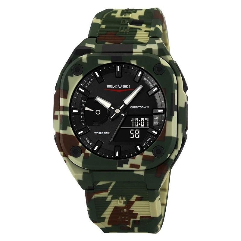 Double Inserts Luminous Waterproof Multifunctional Electronic Watch Outdoor