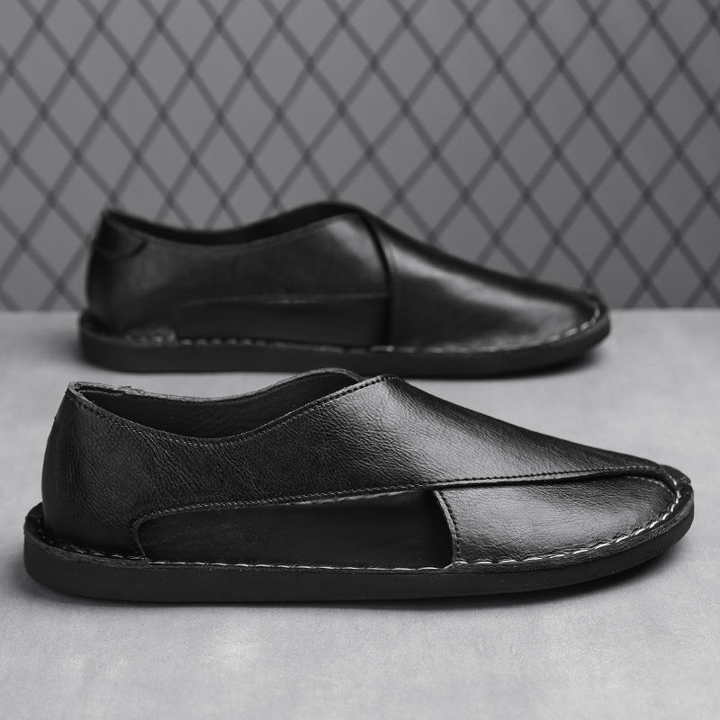 Men's Genuine Leather Breathable Beach Sandals