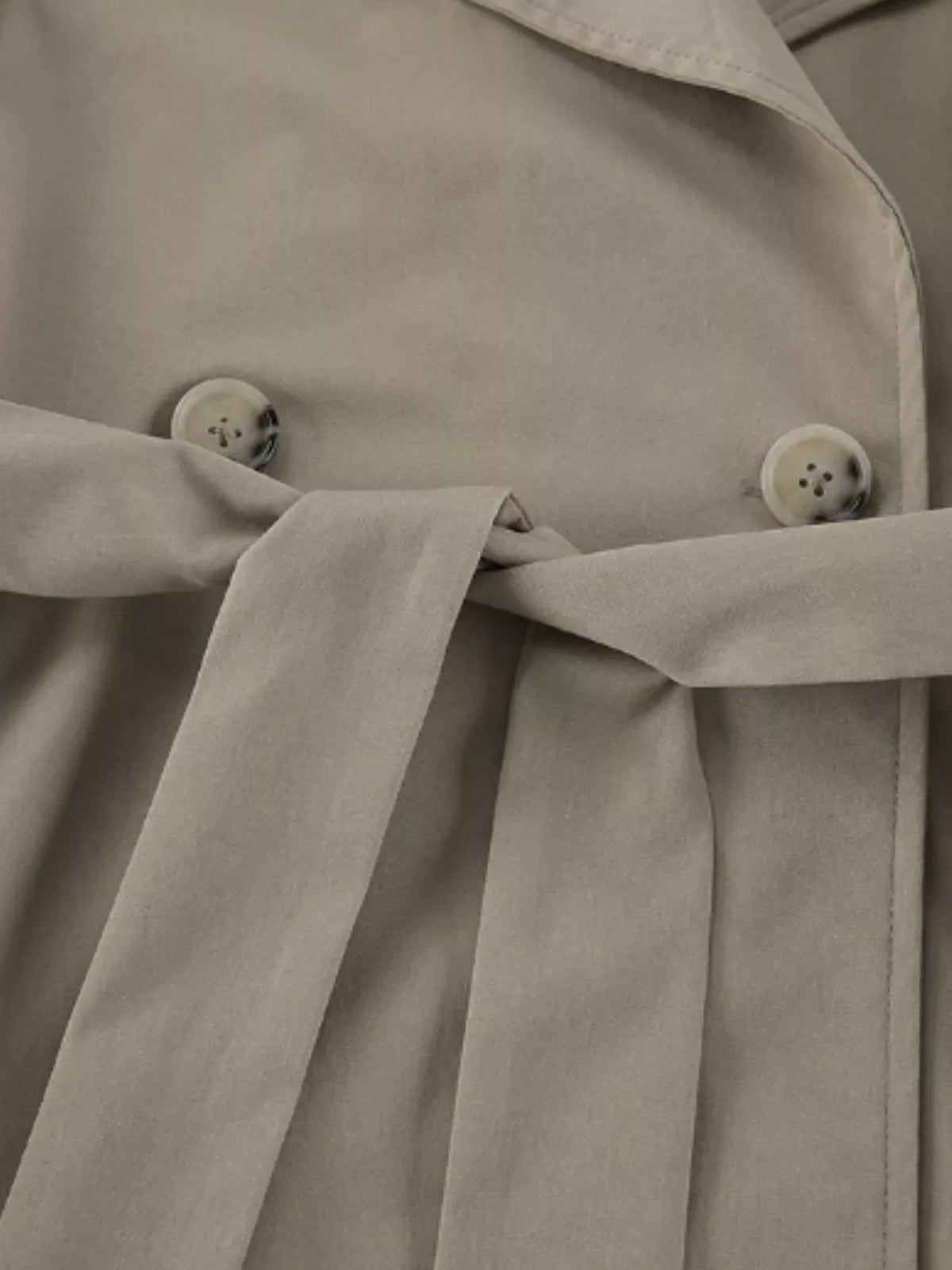 Chic Double-Breasted Belted Trench Coat