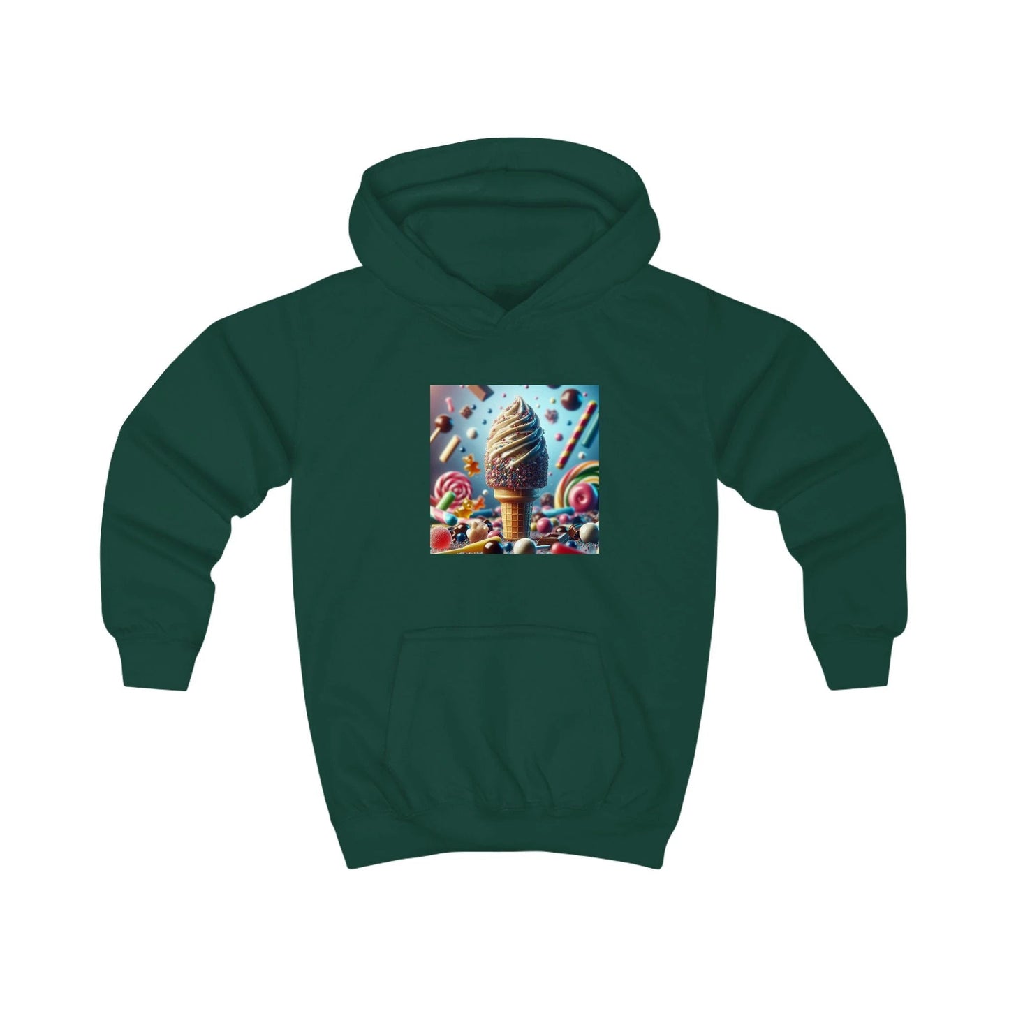 Ice Cream Fun Kids Hoodie - Colorful Candy Design