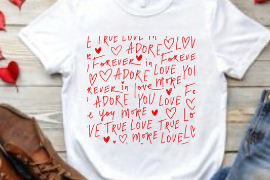 Te adoro camiseta blanca