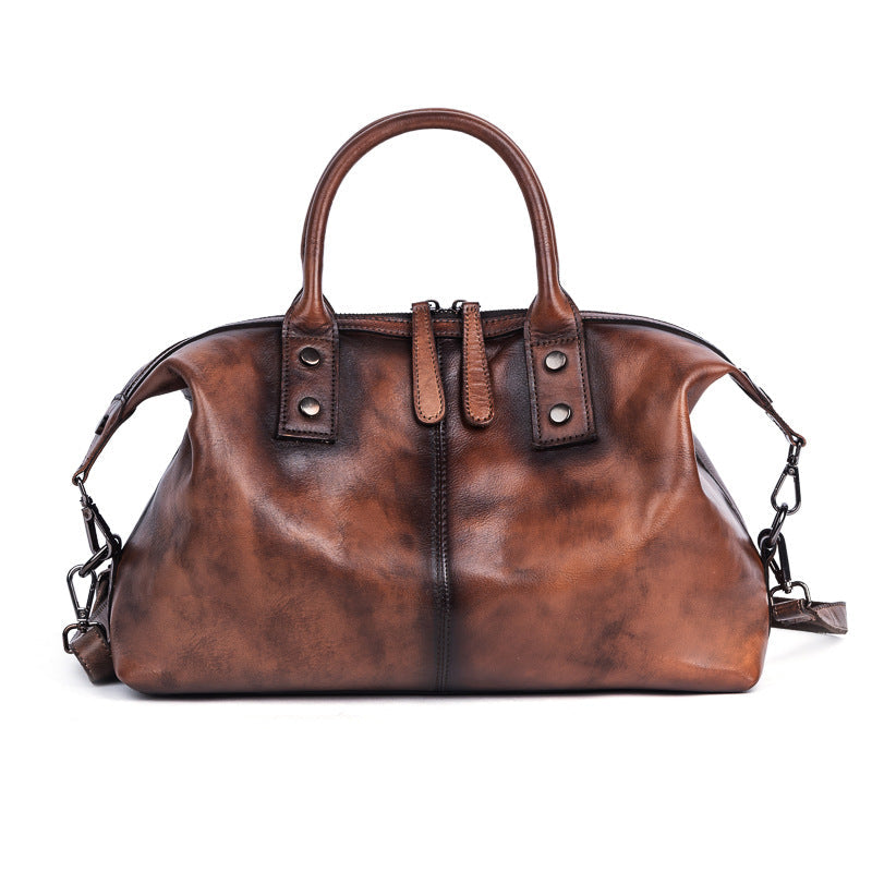 Retro Cowhide Messenger Bag