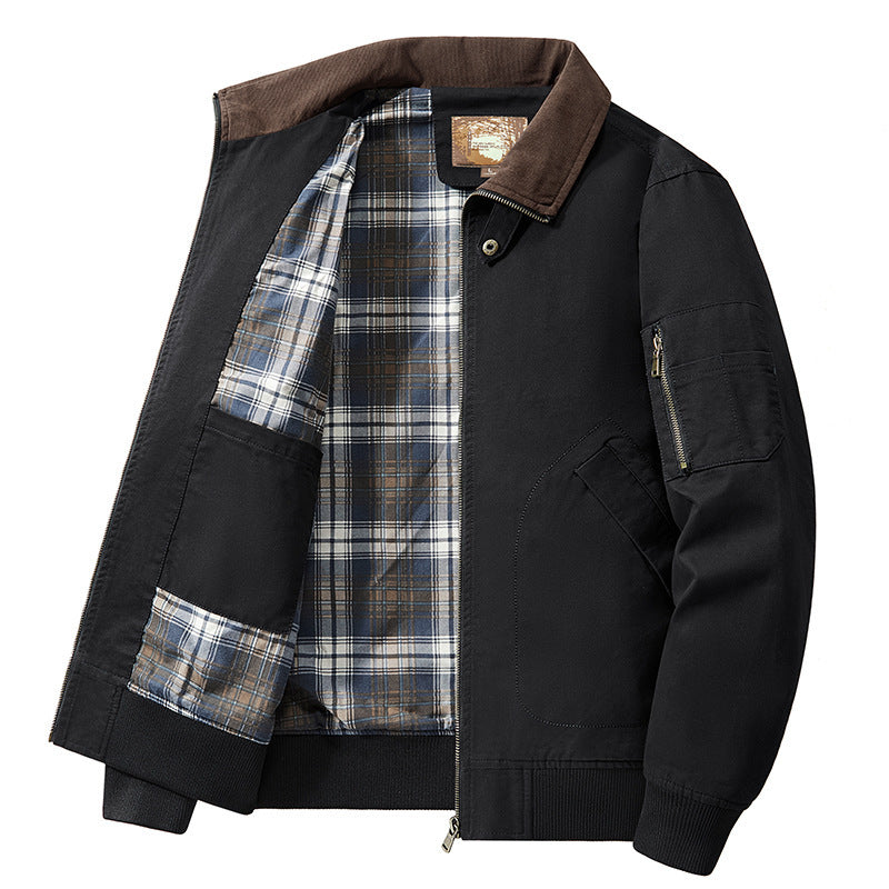 Men's Washed Cotton Flight Jacket