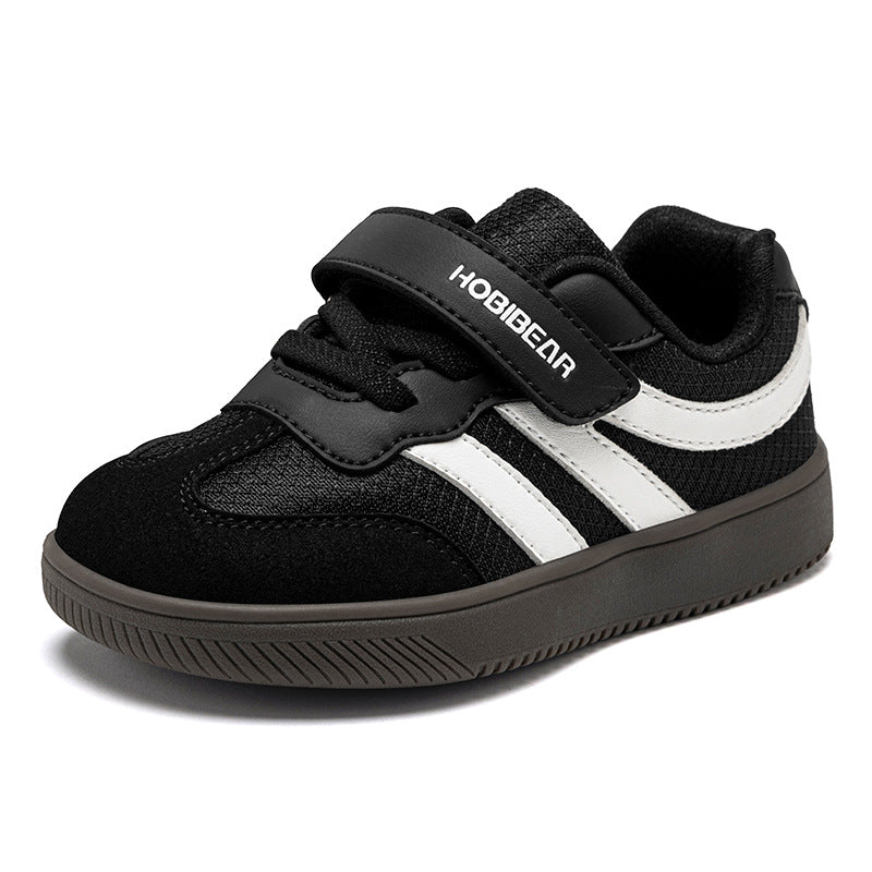 Kids Retro Wide-toe Casual Velcro Sneakers