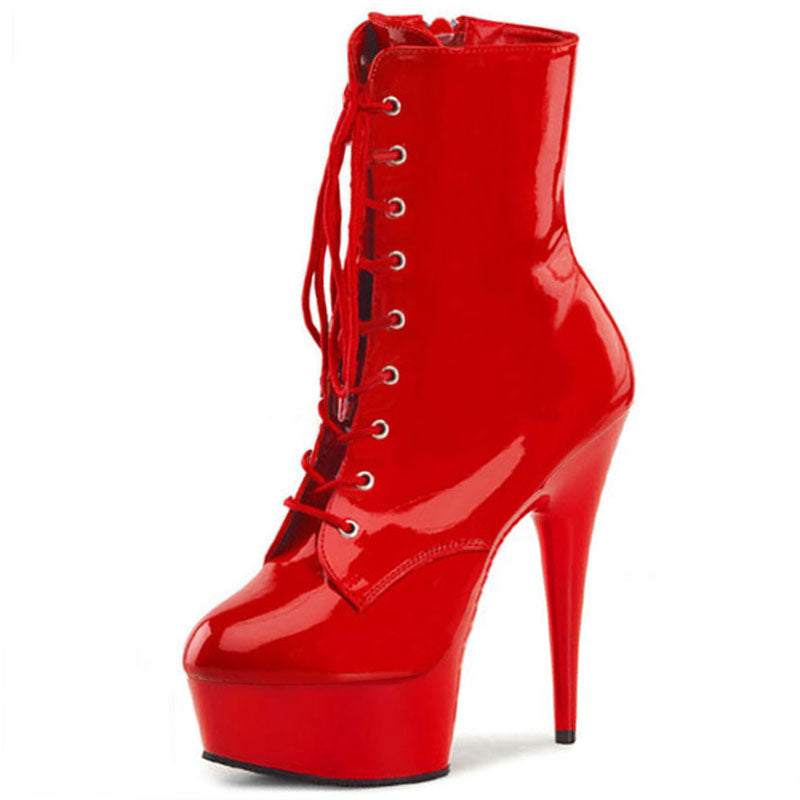 Lace-Up Low Boots