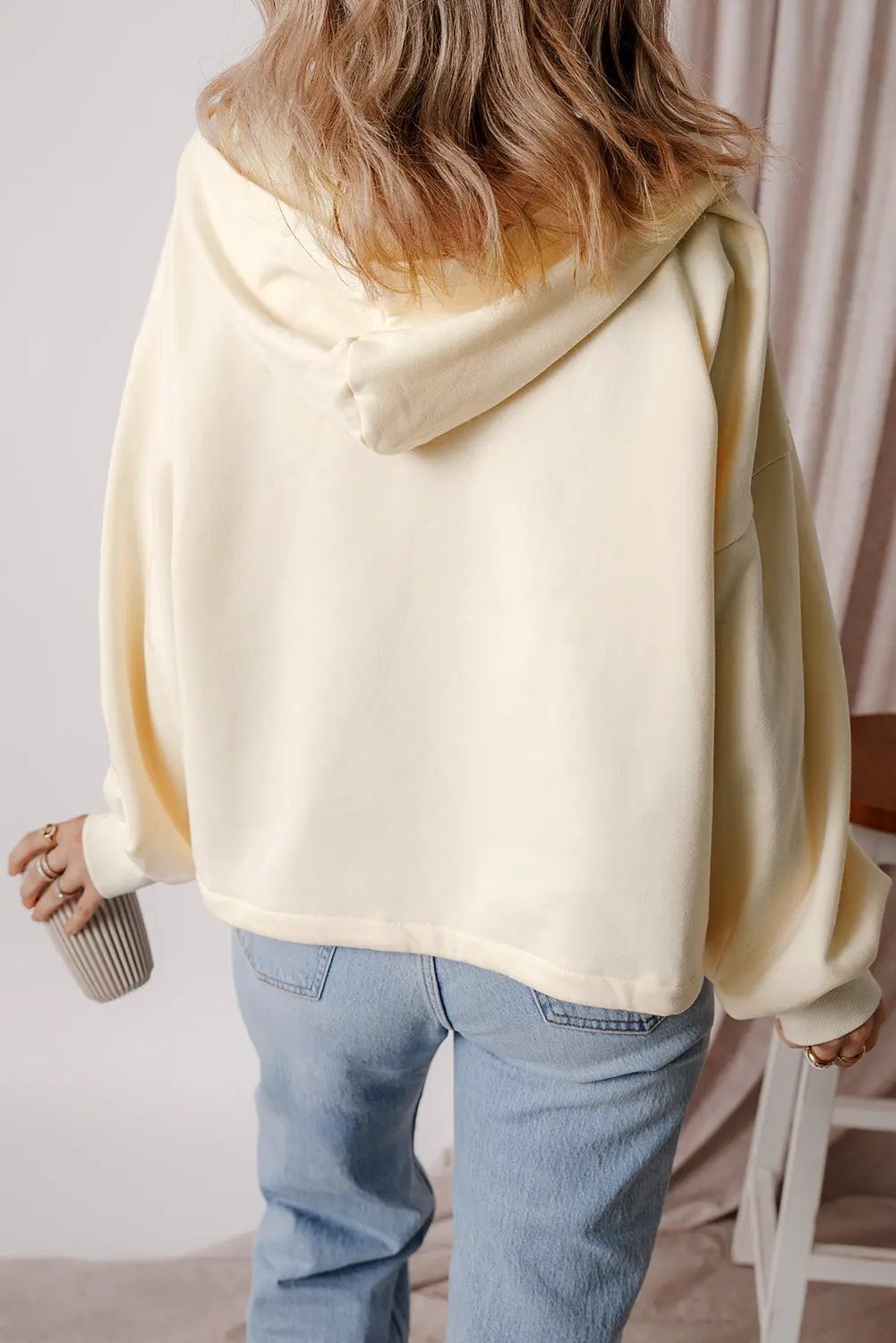 Women's Hoodie - Half Zip Fleece - Cozy Daily Pullover