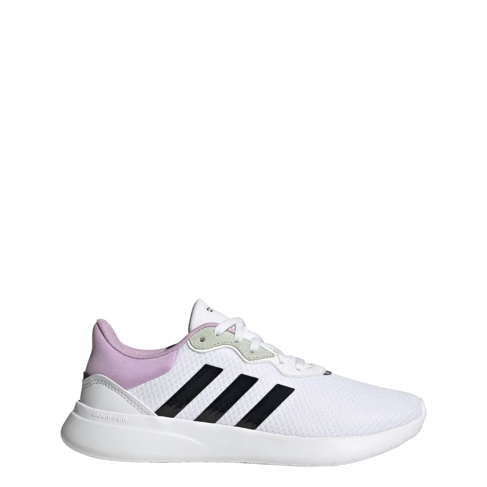 adidas Womens QT Racer 3.0 Sneaker White/Black/Bliss Lilac 9