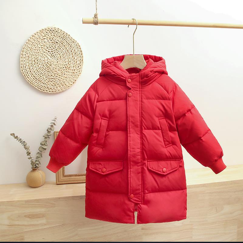 Mid-length Over-the-knee Children's Down Jacket