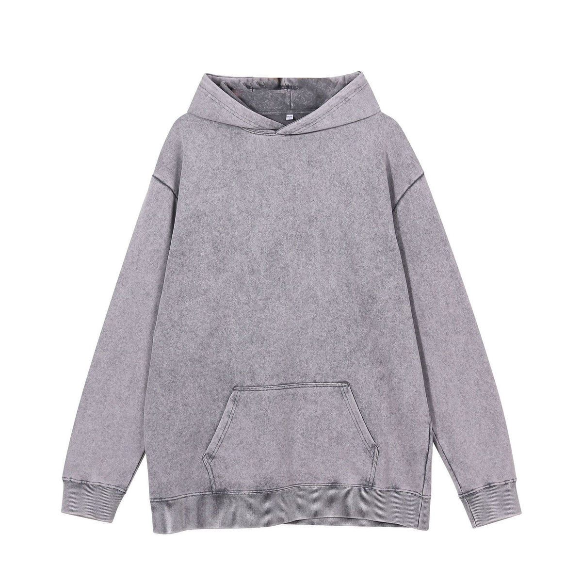 Mens American-style Washed-and-distressed Hooded Sweatshirt