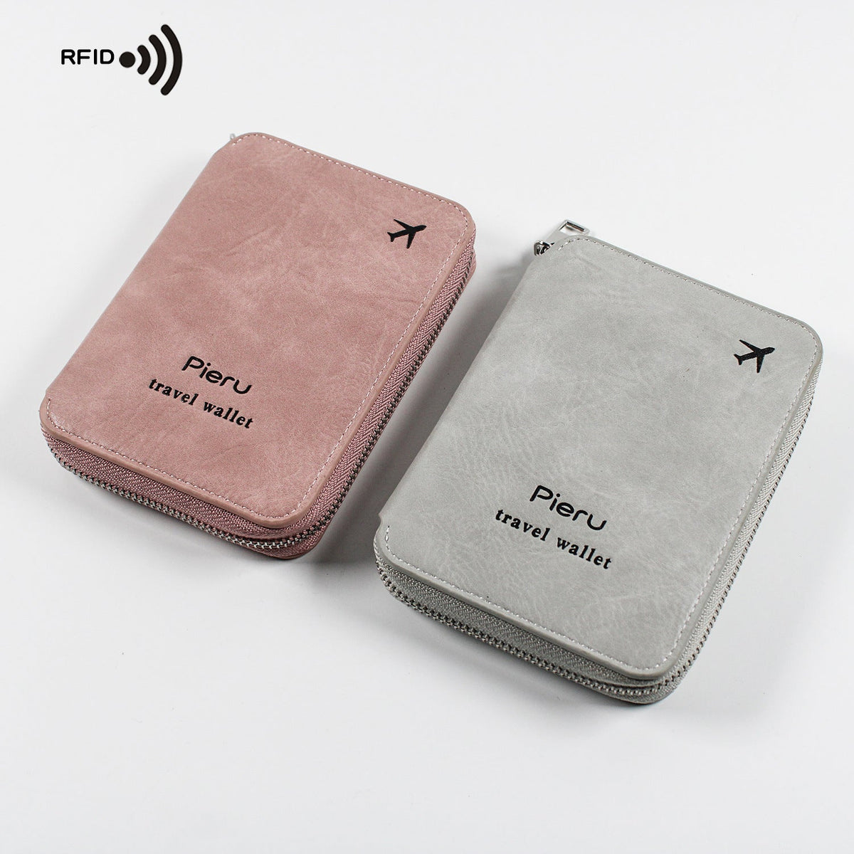 Zipper Passport Holder Multi-functional RFID Anti-theft Swiping Outbound Travel Storage Bag