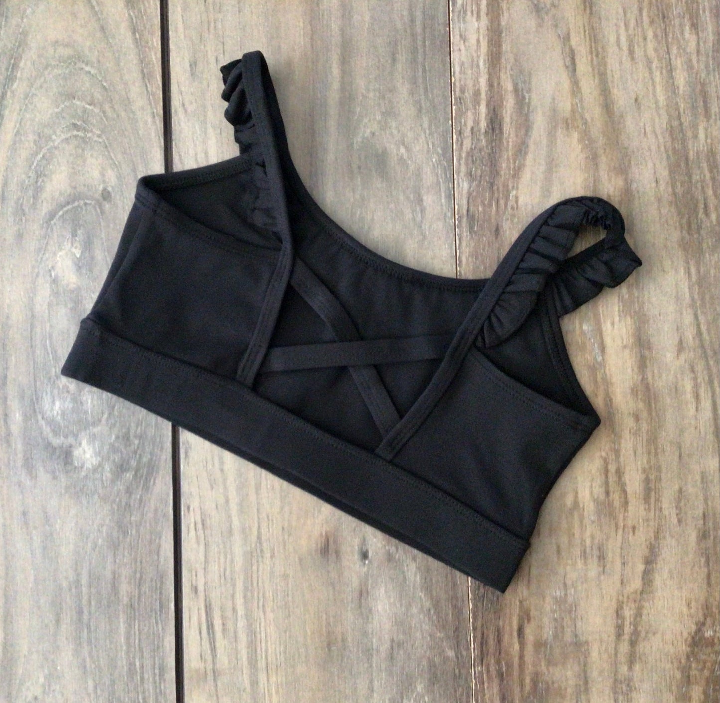 Top Phoenix Negro con Volantes
