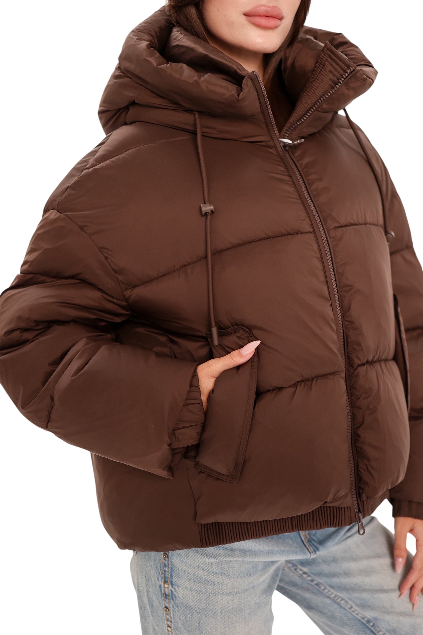 Chaqueta Bio-Down Aislante de Chocolate Oscuro
