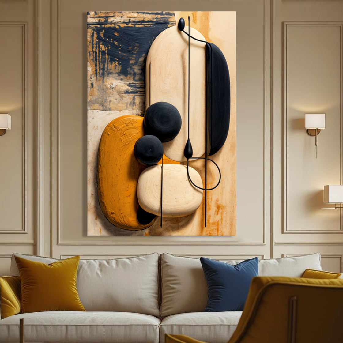 Orange Abstract Harmony Wall Art