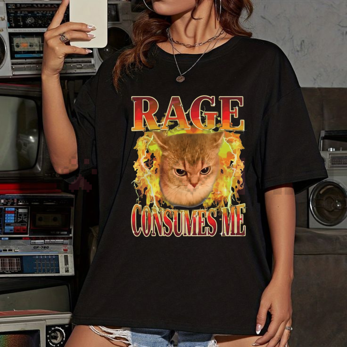 "Cat Rage Is Consuming Me" Funny T-Shirt