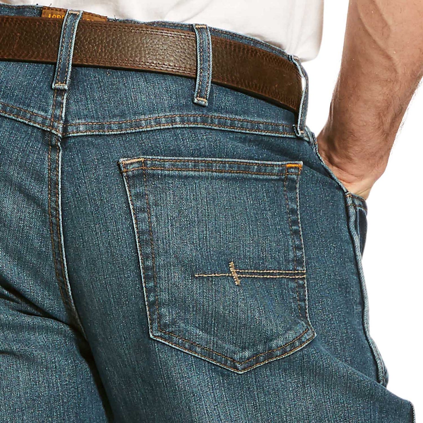 Ariat Jeans Rebar M4 Relajados DuraStretch de Hombre Corte Bota Básico