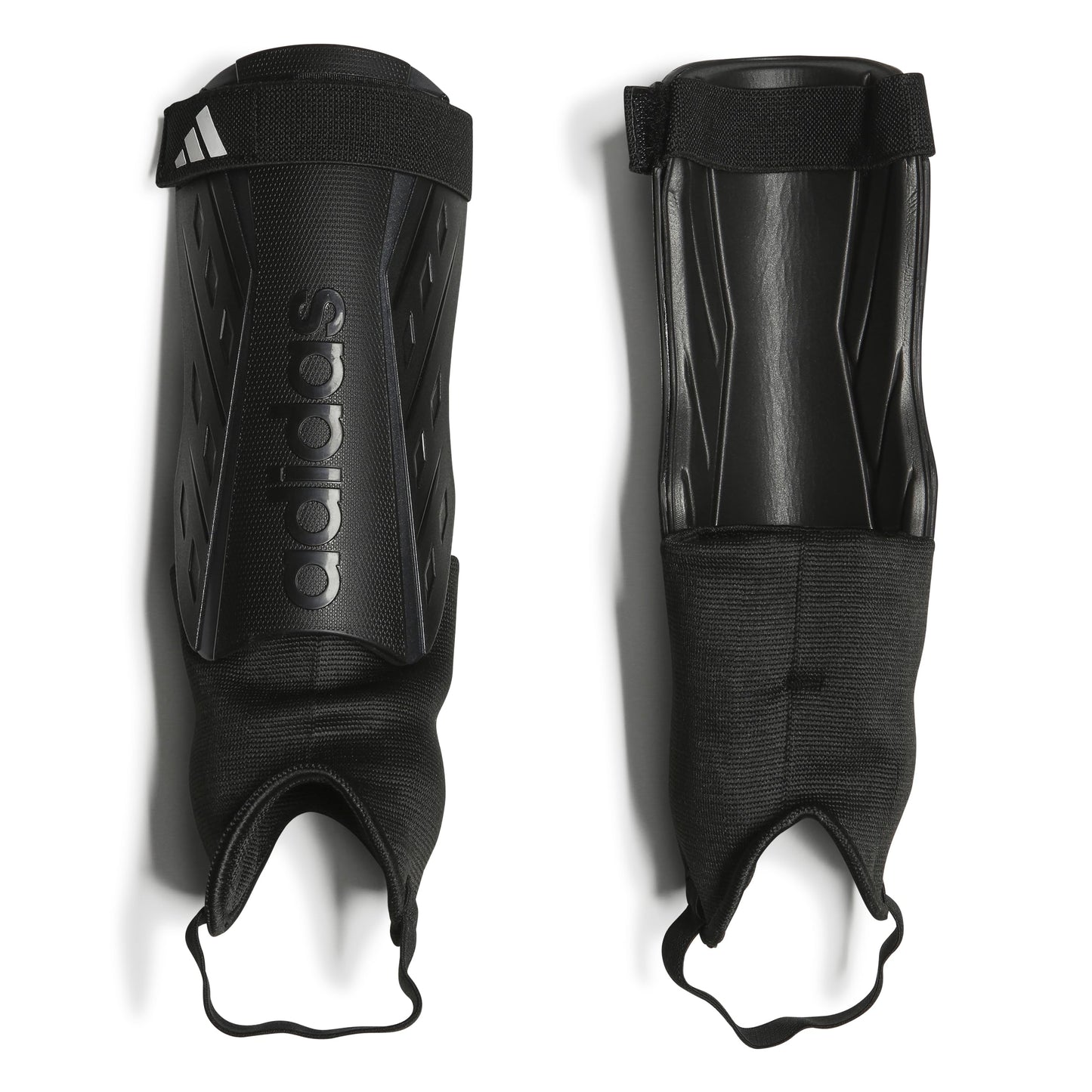 adidas Unisex-Adult Tiro Soft Ground Match Shin Guards Black/White/Iron Metallic Large
