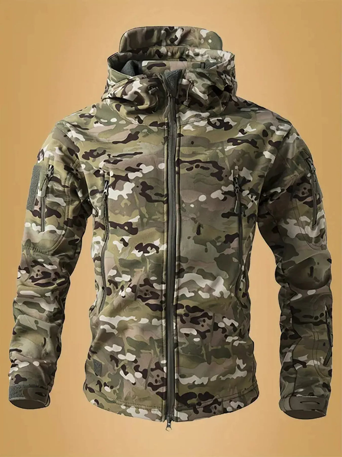 Men's Camouflage Zip Up Hooded Jacket