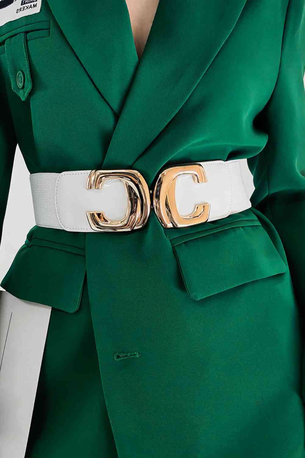 Stylish Essentials Wide Belt – Adjustable Comfort with Zinc Alloy Buckle See size chart under “more details”