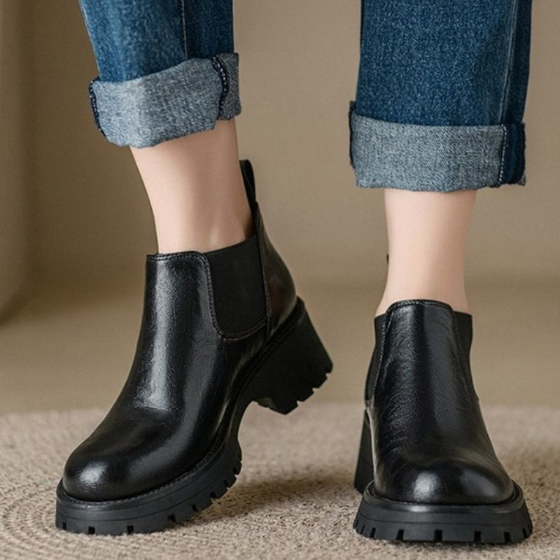 Brown Vintage Short Boots For Women