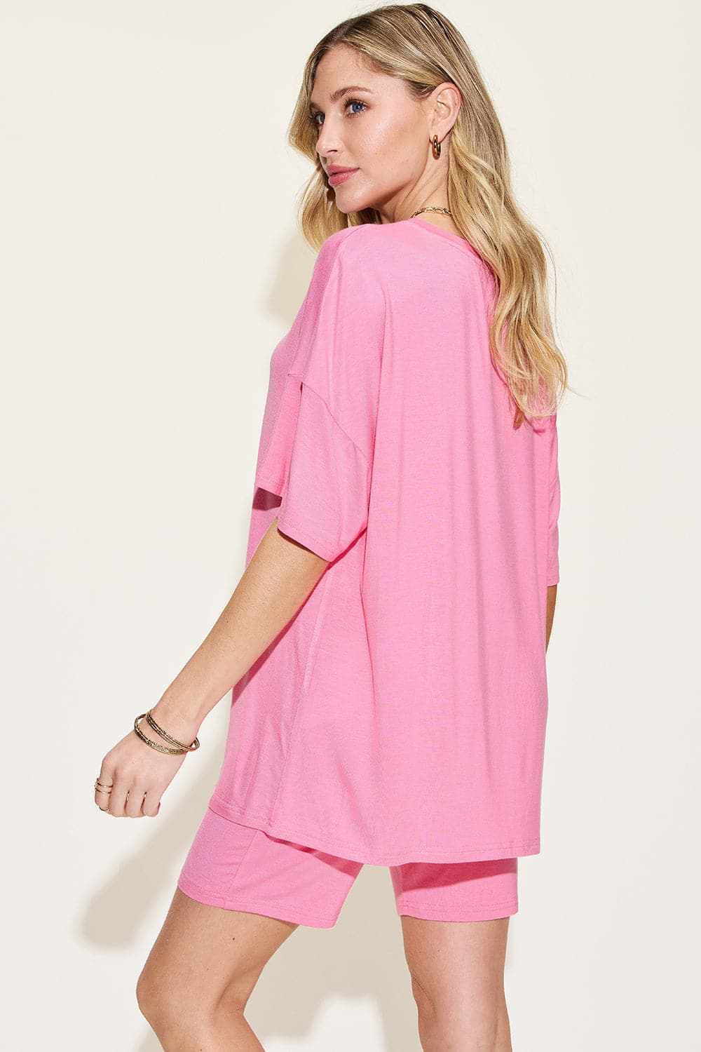 Basic Bae V-neck T-shirt & Shorts Set by Trendsi