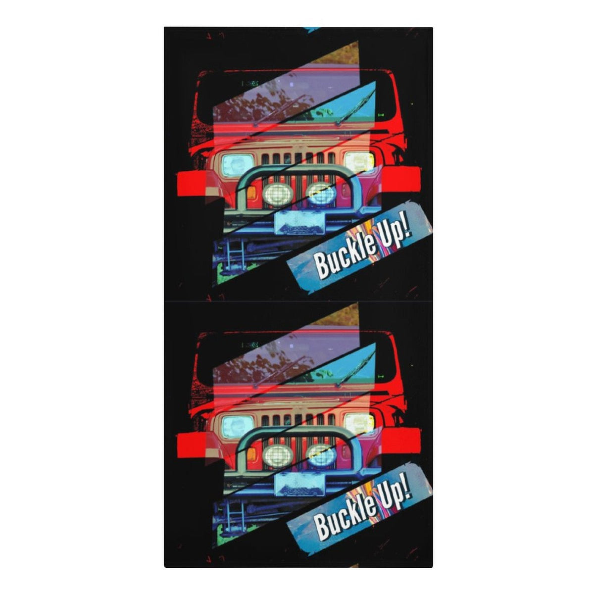 Buckle Up! 4-wheel Drive Design Beach Towel - 61.4" x 30.3"