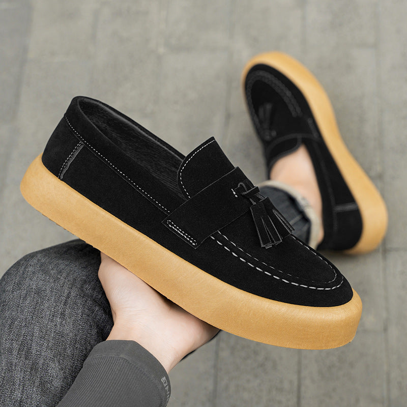 Mens Derby Shoes In British Style Casual Loafers