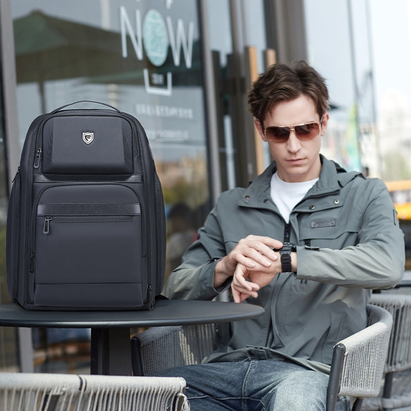 Unisex Business Casual Large Capacity Scalable Laptop Backpack Backpack