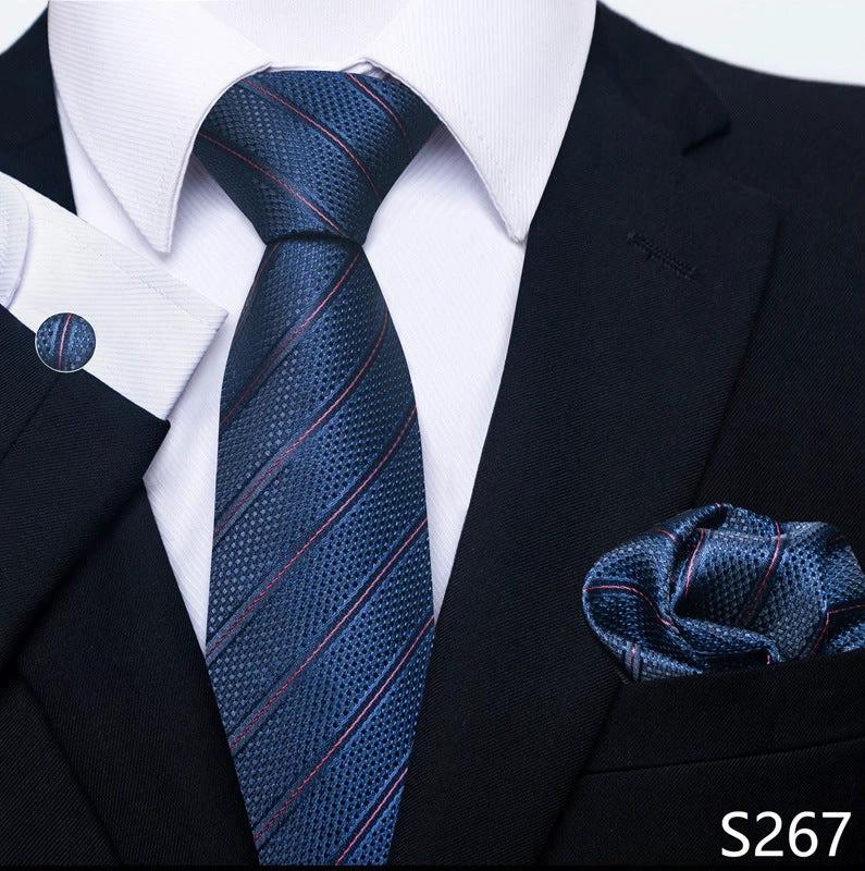 Men's Creative All-match Business Formal Wear Tie Scarf Cufflink Set