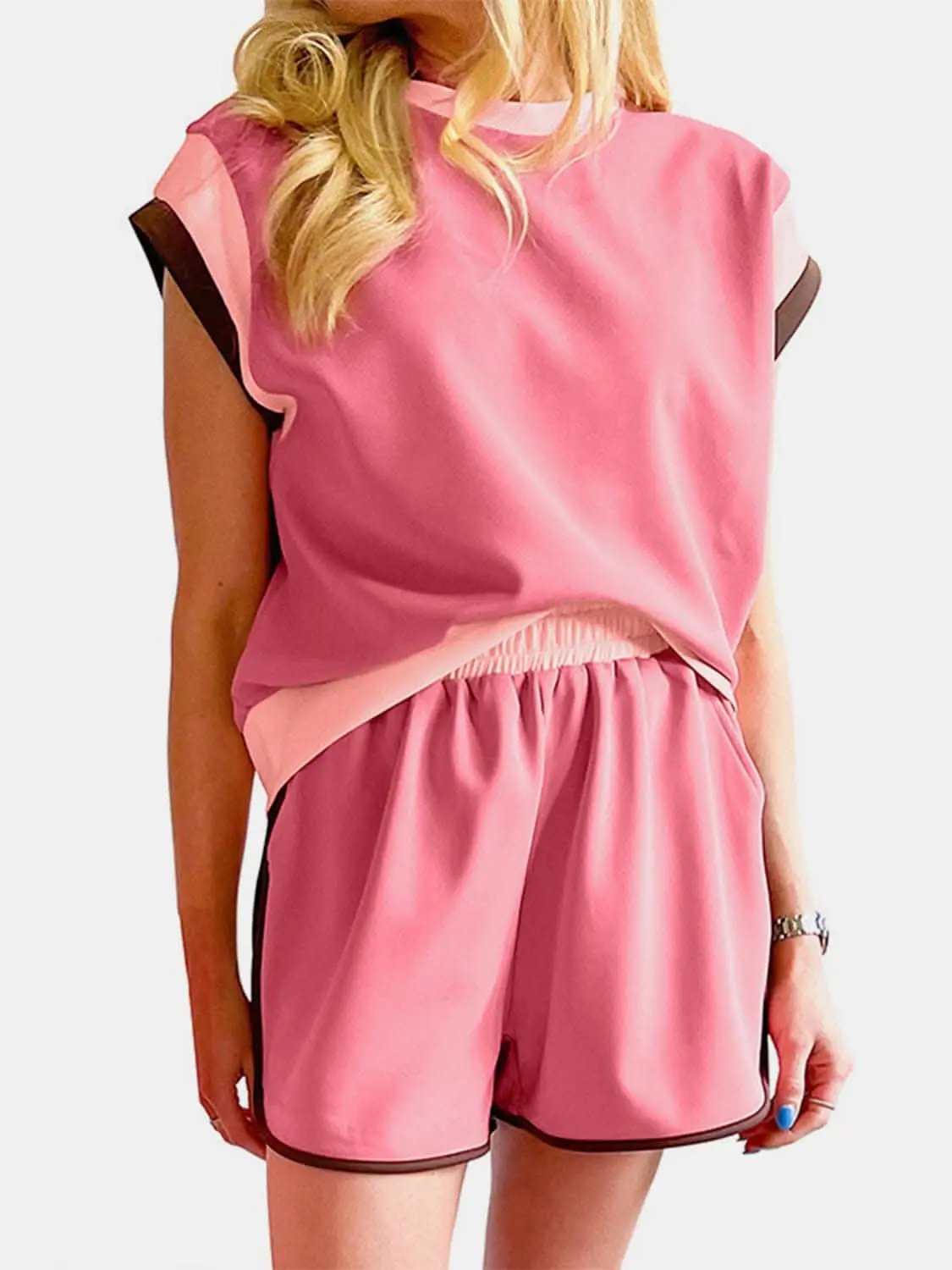 Trendsi Stylish Two-Piece Top and Shorts Set