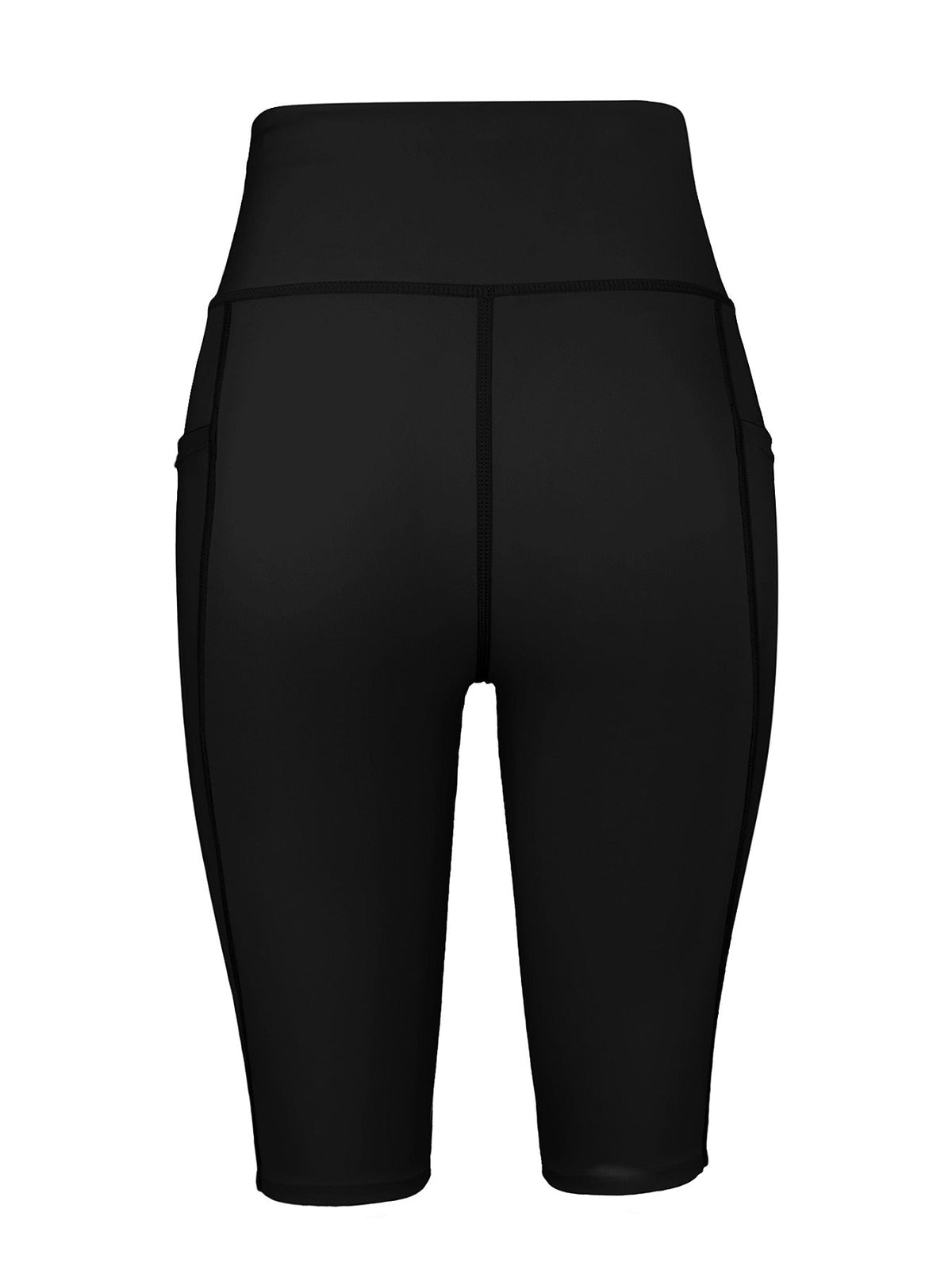 Cute Black Puppy Women's Knee-Length Swim Shorts (Front Printing)