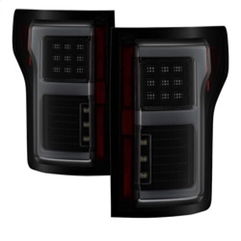 Luces traseras LED Spyder 15-17 Ford F-150 (con punto ciego) - Negro ahumado (ALT-YD-FF15015BS-LBLED-BSM)