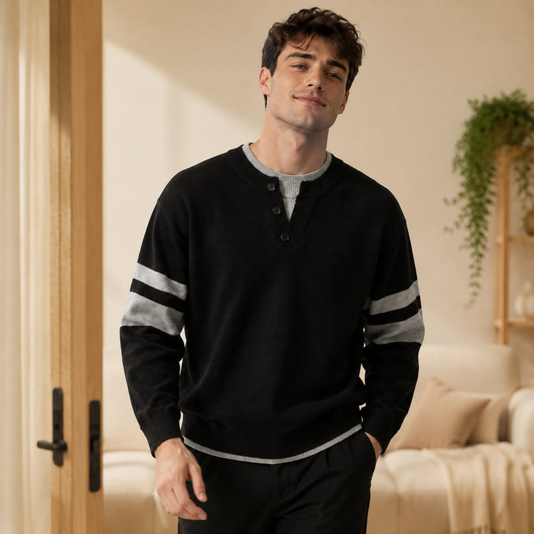 European And American Streetwear Knit Sweater For Men